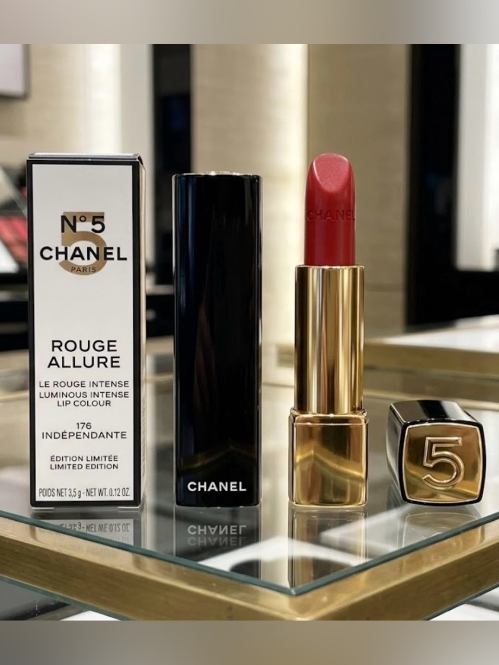 CHANEL LIPSTICK ROUGE ALLURE LIM EDITION N°5 HOLIDAY COLLECTION 176 independante